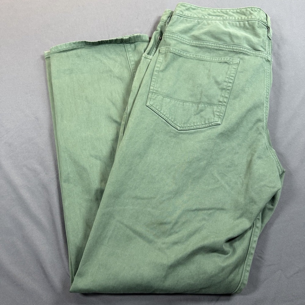 UNTUCKit Renzo Pants Mens 36x32 Olive Relaxed Stretch Chino 5 Pocket Casual